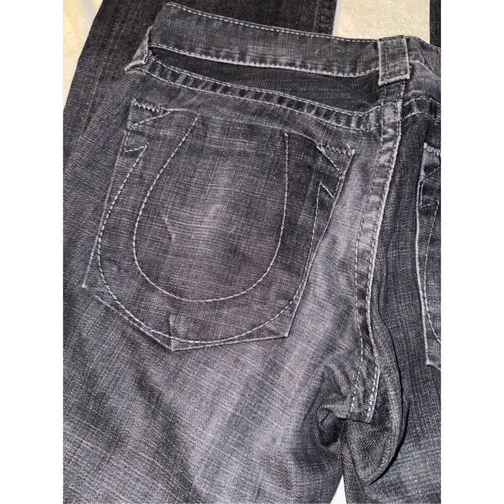 Vintage Y2K true religion black denim jeans size 33